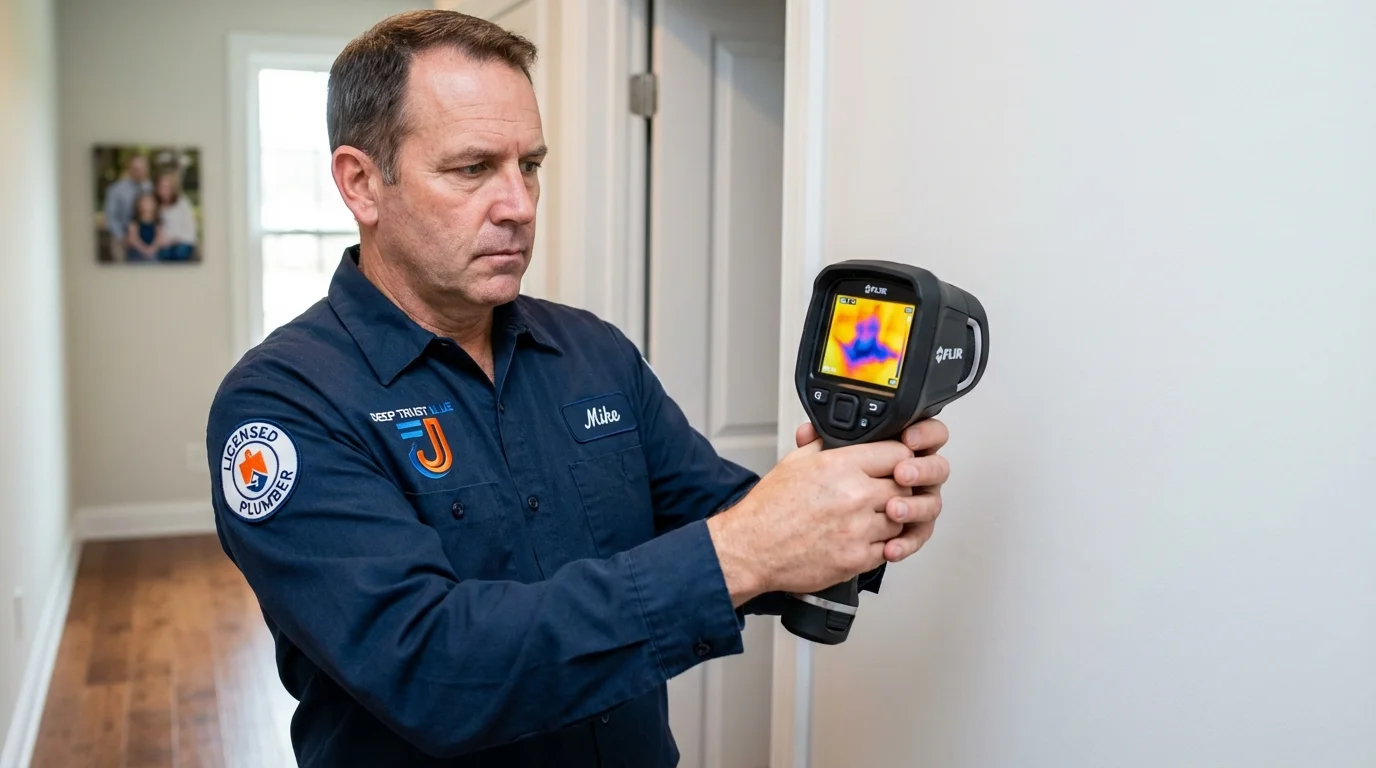 Thermal imaging leak detection by Johns Plumbing LLC in Sour Lake